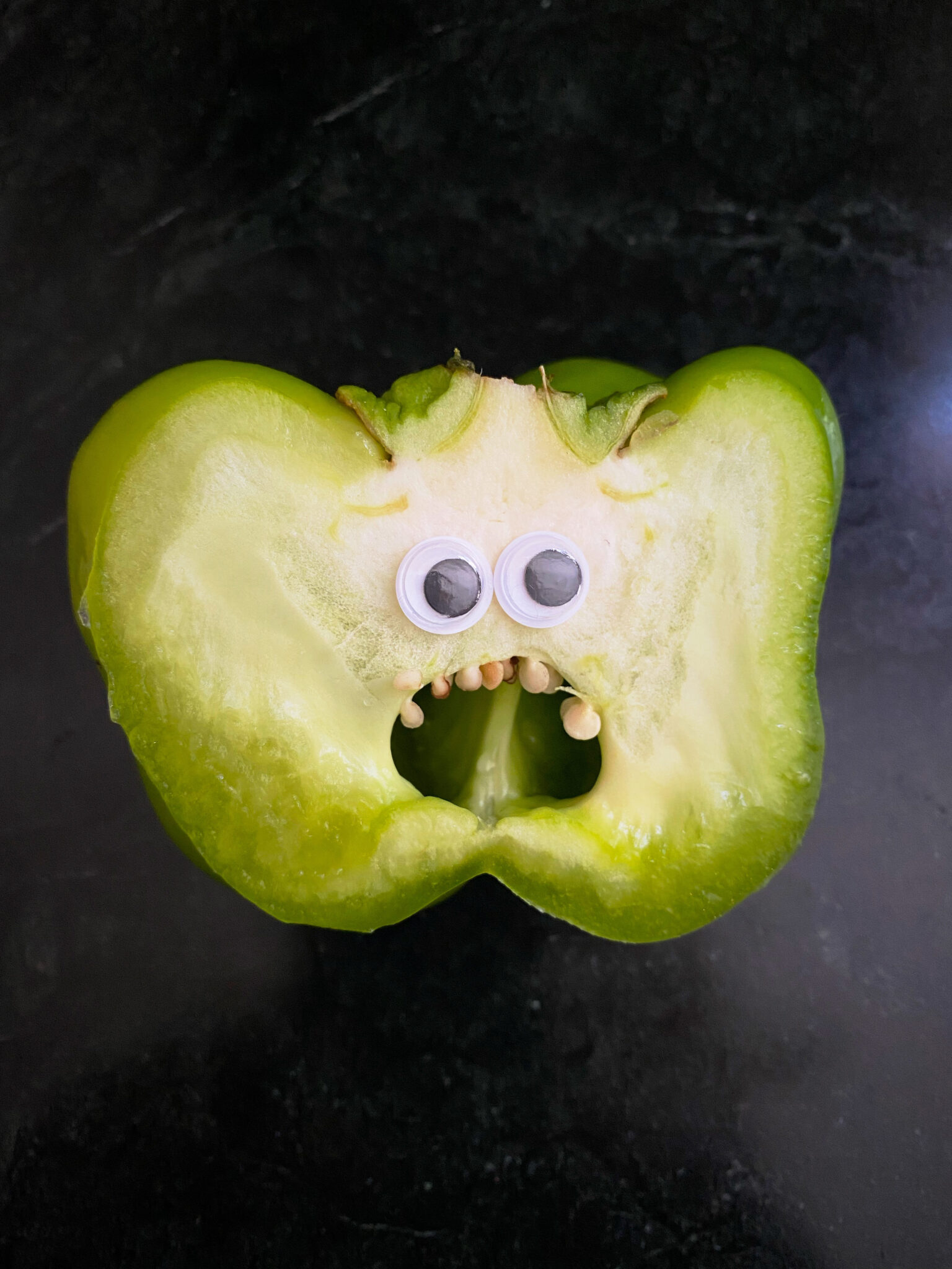 Googly eyed peppers. Can’t take my eyes off you! MakeArtLife