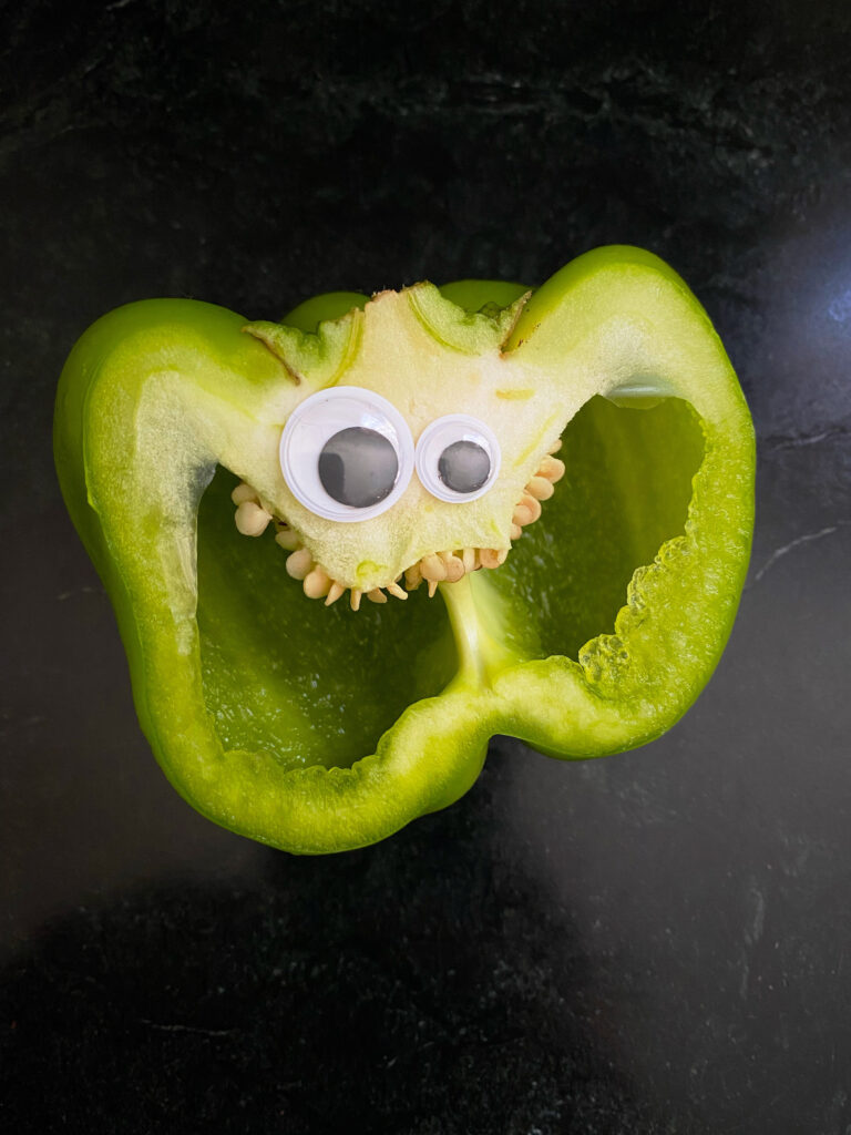Googly eyed peppers. Can’t take my eyes off you! MakeArtLife