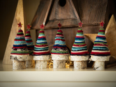 Handmade felted wool Christmas tree